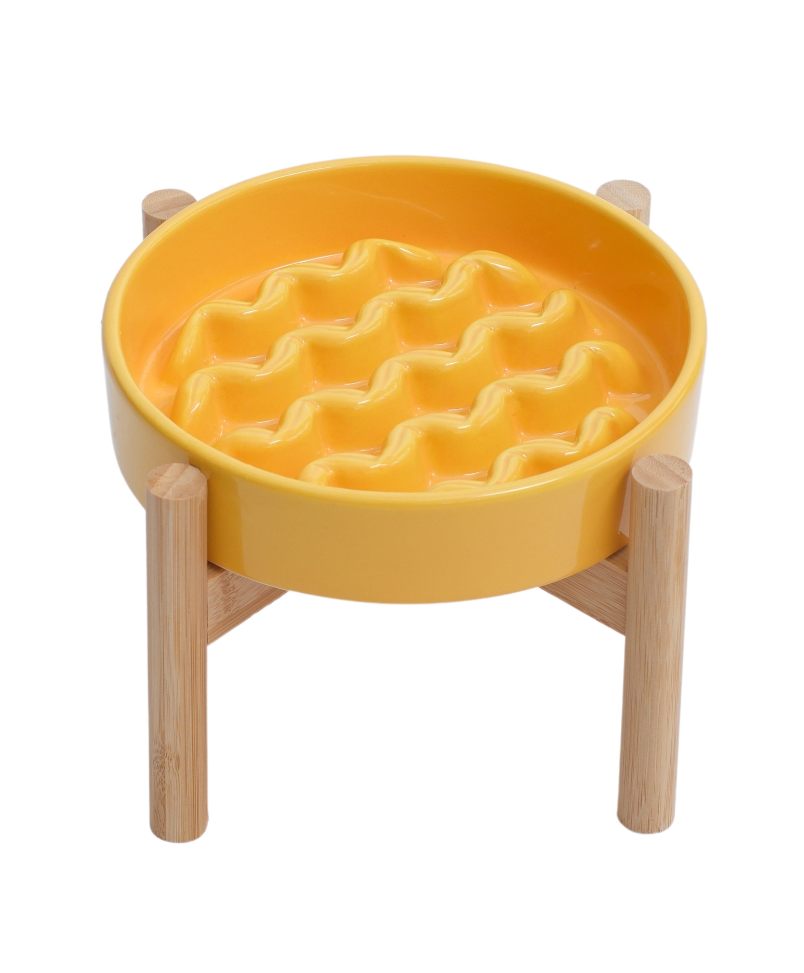 [Macaroni] Slow Feeder Dog Bowls - Yellow / Frozen Blue / Purple